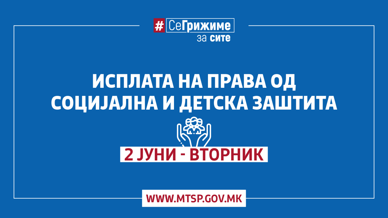 МТСП: Исплата на паричната помош од социјална и детска заштита од вторник, во три групи