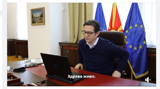 Пендаровски преку видео врска  упати поддршка на фудбалската репрезентација