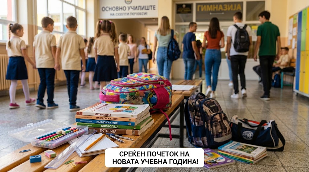 Започна новата учебна година за основците и средношколците: Во Кавадарци на училиште тргнаа 282 првачиња
